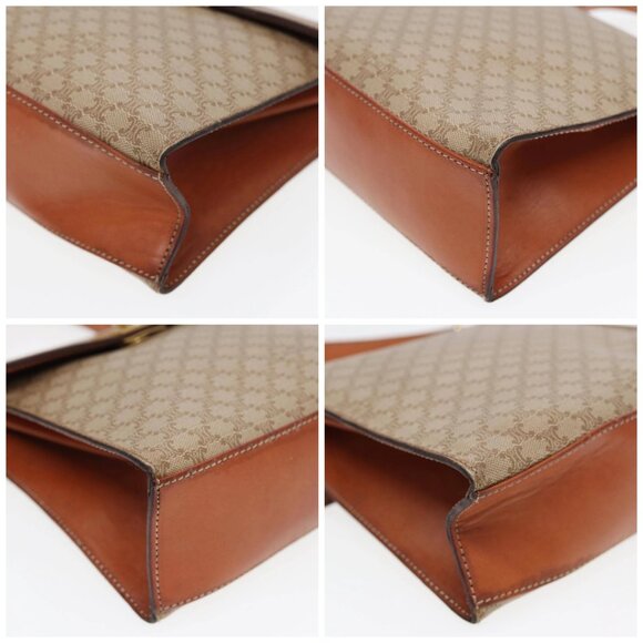 CELINE Macadam Canvas Hand Bag 2way Beige Auth 84755 - Picture 16 of 16